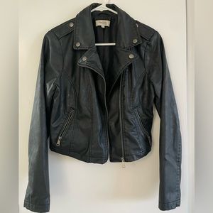 Charlotte Russe black faux leather jacker